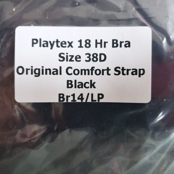 Playtex 18 Hr Bra Size 38D Original Comfort Strap Black - Picture 6 of 6